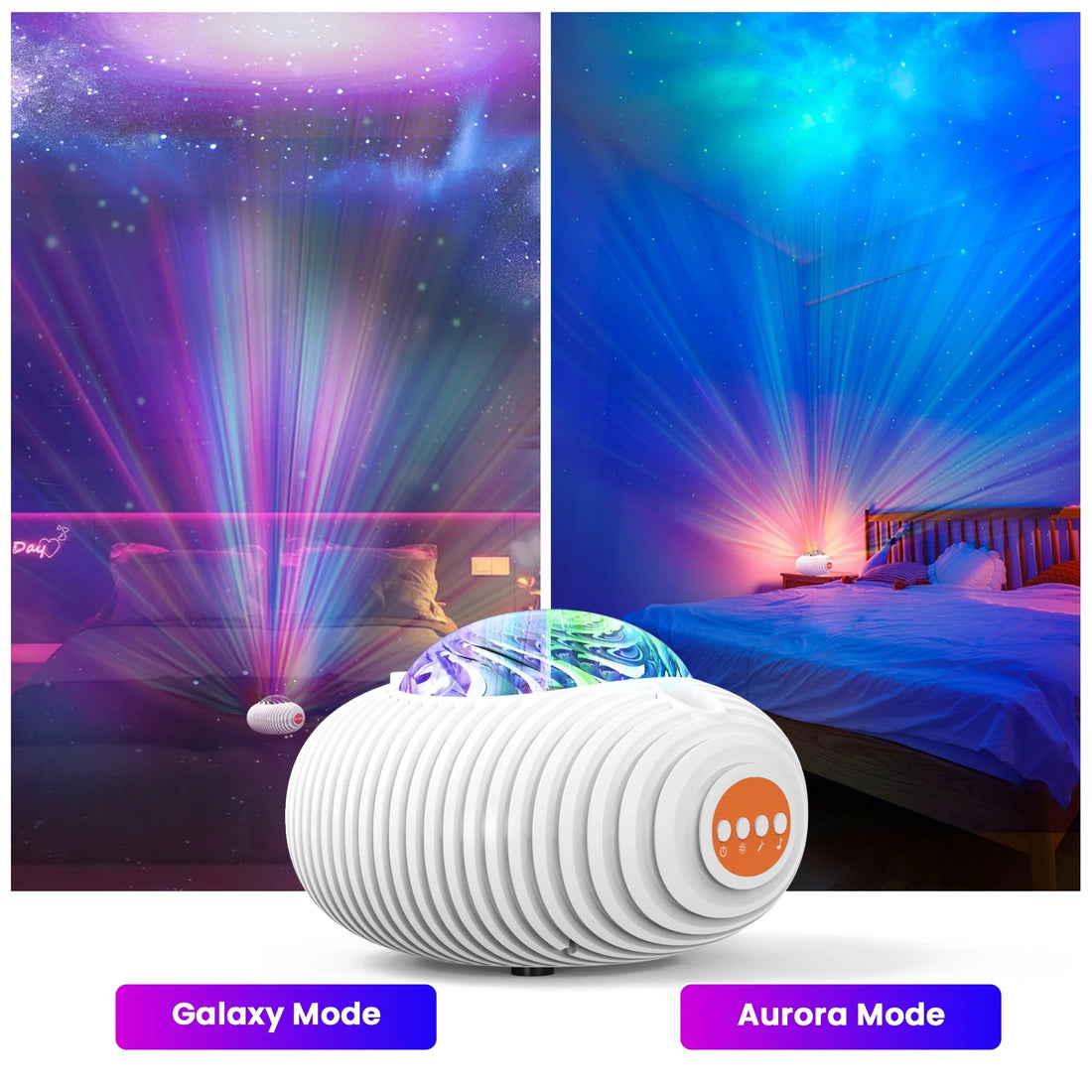 4-In-1 Star Projector, Galaxy Projector with 2 Modes & 5 White Noise, Timer and Remote, Room Decor for Kids & Adults, Romantic Gift for Valentine'S Day