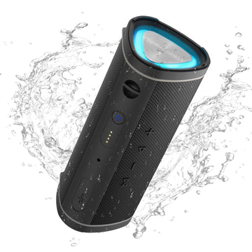 Ultimate Waterproof Bluetooth Speaker with Colorful Lights - IPX6, Bluetooth 5.3, TWS Pairing & Microphone