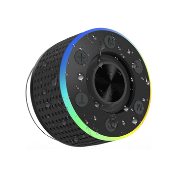Ultimate Waterproof Bluetooth Shower Speaker with LED Lights, Dual Pairing, and FM Radio - Perfect for Pool, Beach, and Parties!