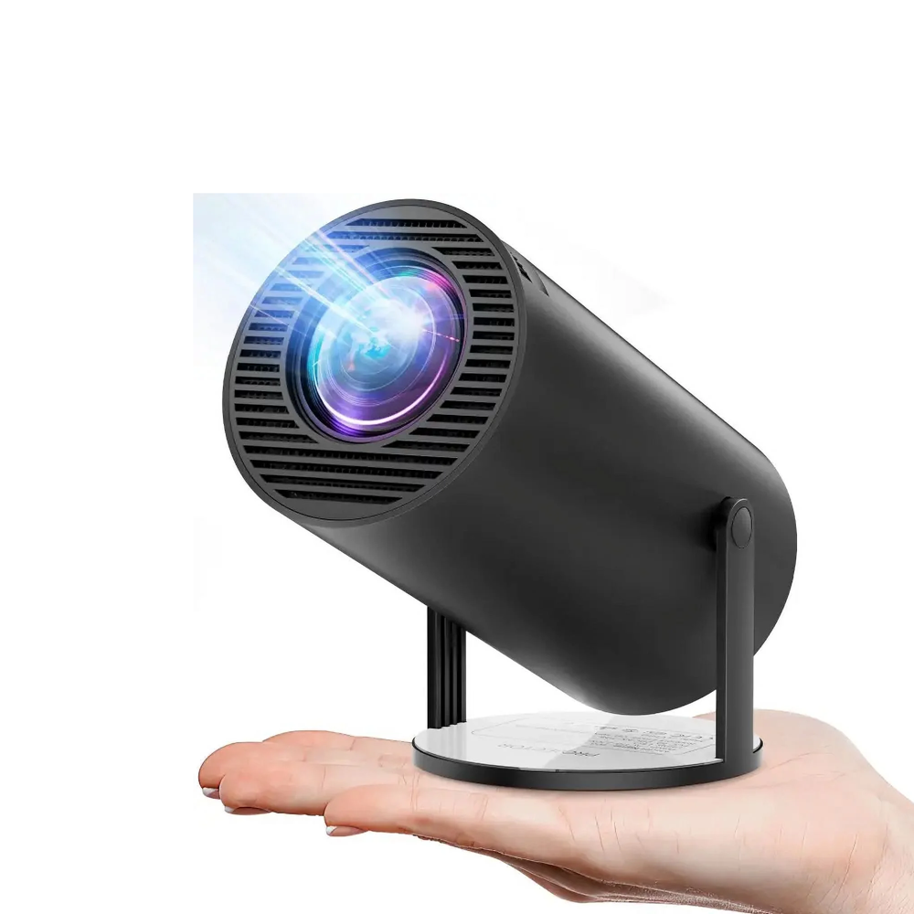 Projector 4K 1080P Support, Mini Projector Smart for Movie Projection Compatible with Phone-Black