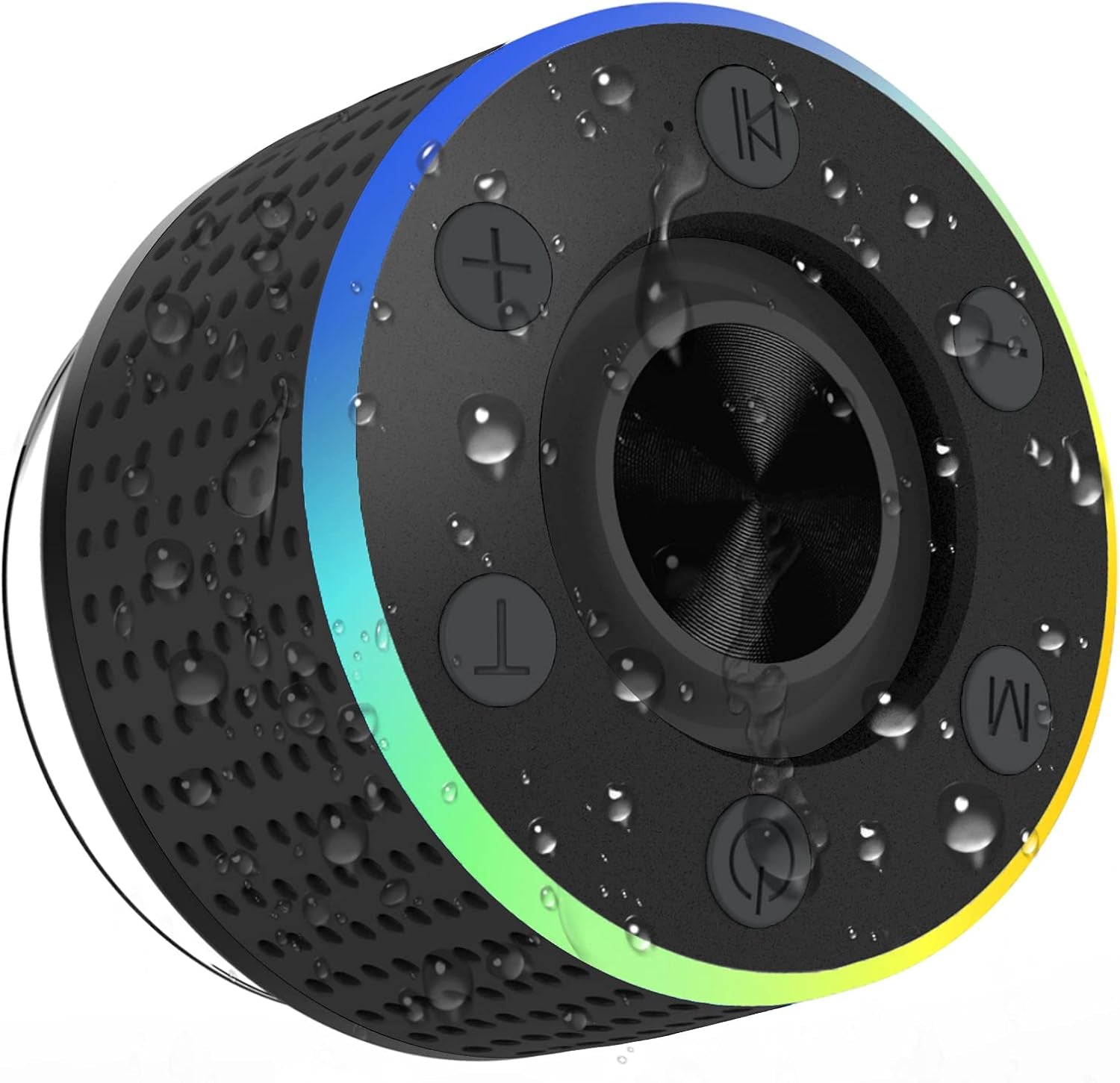 Ultimate Waterproof Bluetooth Shower Speaker with LED Lights, Dual Pairing, and FM Radio - Perfect for Pool, Beach, and Parties!