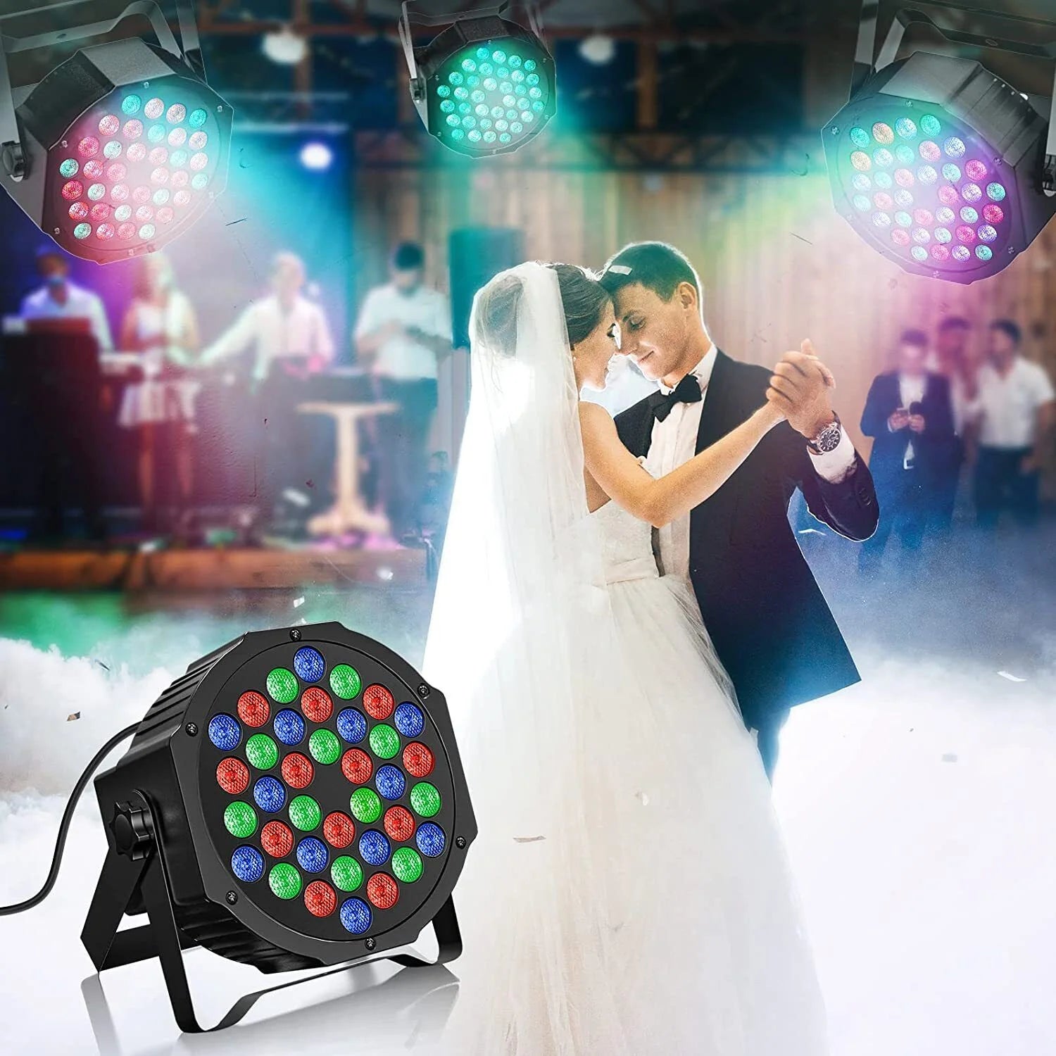 2Pcs Stage Lights 36 LED Par Lights with Wireless Remote Sound Activated DMX Control for DJ Party Effect Lighting