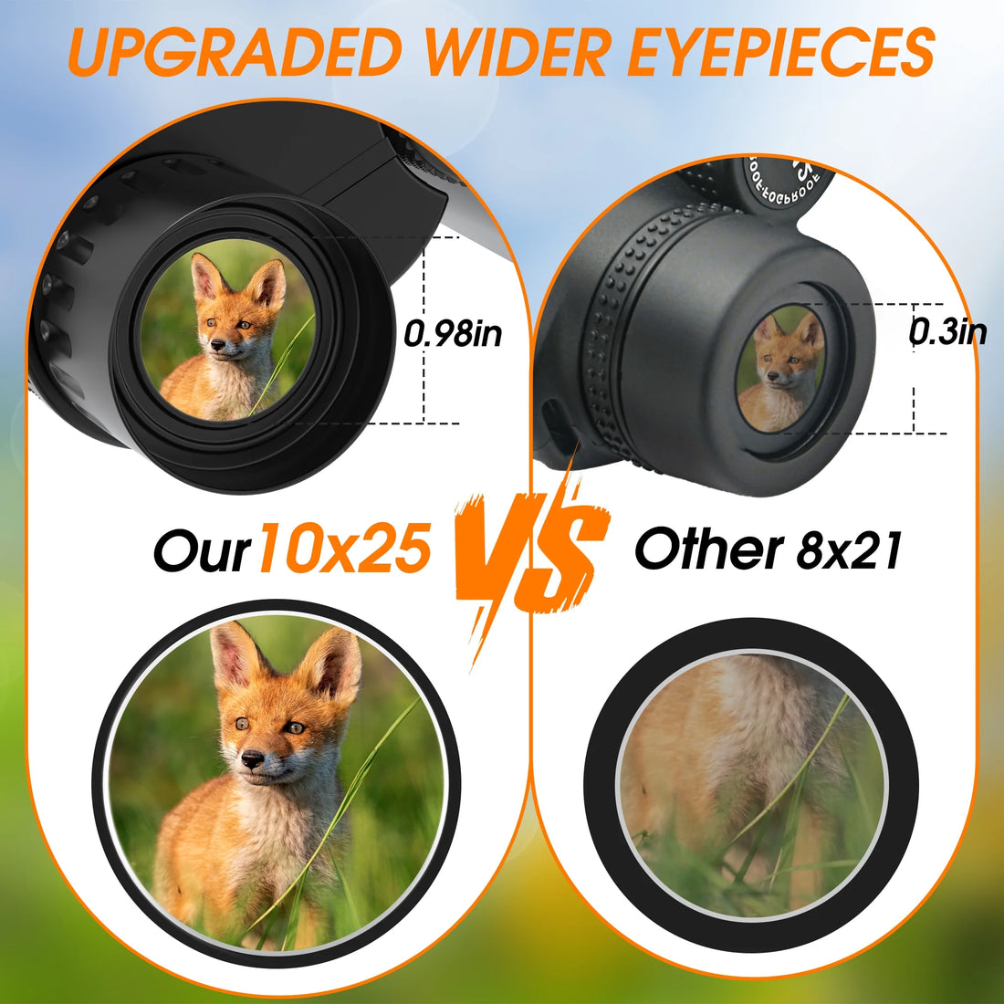 Versatile 10X25 Compact Binoculars for Adults & Kids - Perfect for Bird Watching, Travel, Hunting, Wildlife, Sports, and Concerts!