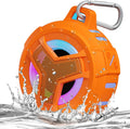 Vibrant Orange Bluetooth Shower Speaker - IPX7 Waterproof, Portable Mini Speaker with RGB Light, Perfect for Pool, Beach & Kayak - Ideal Gift for All!