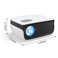 Bluetooth LCD Mini Projector,Support 1080P FHD, with Remote, AV Cable & More, White, 1 Count