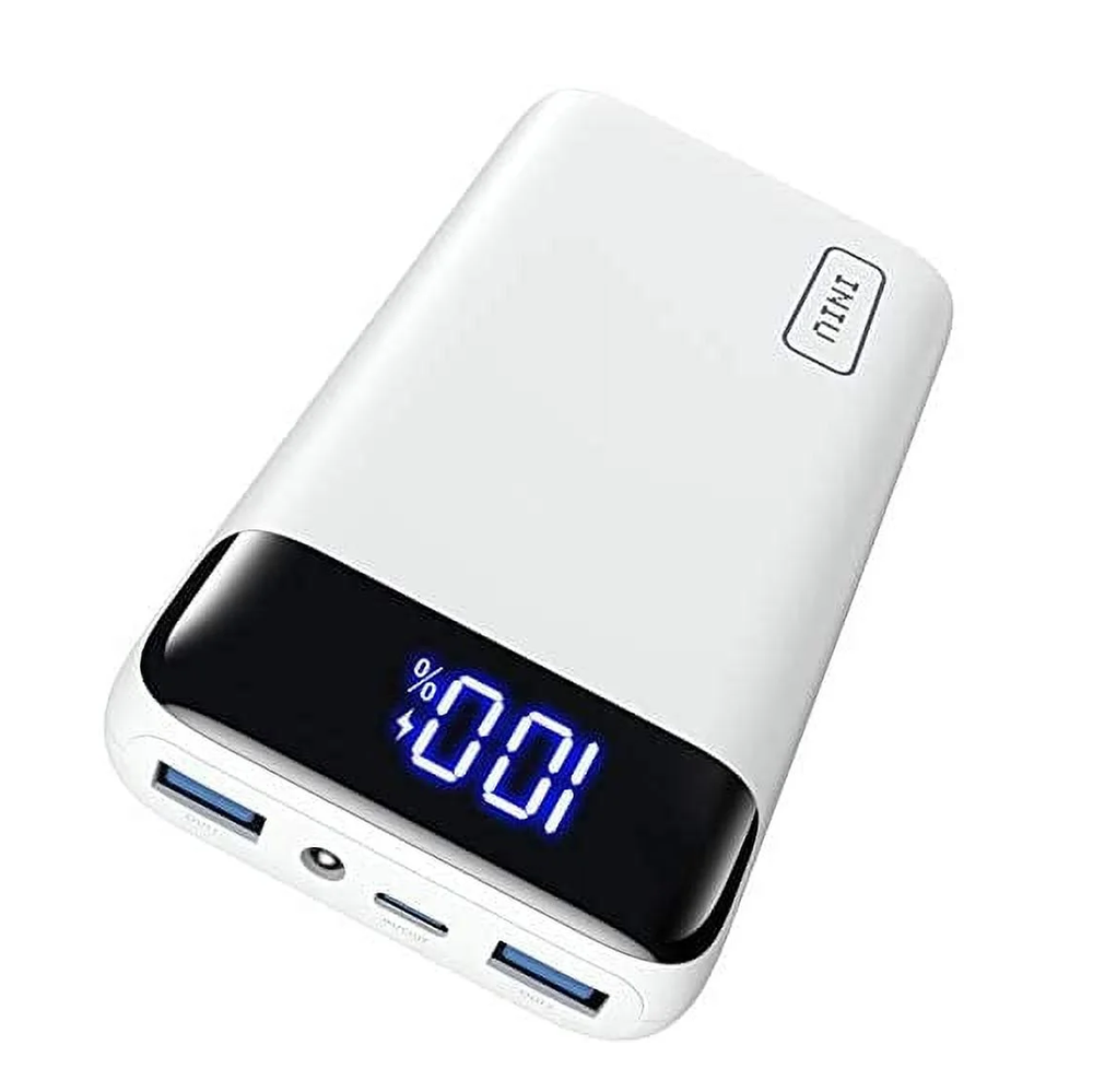 20000Mah Portable Charger, LED Display, 22.5W Fast Charge Power Bank for Iphone & Ipad, White