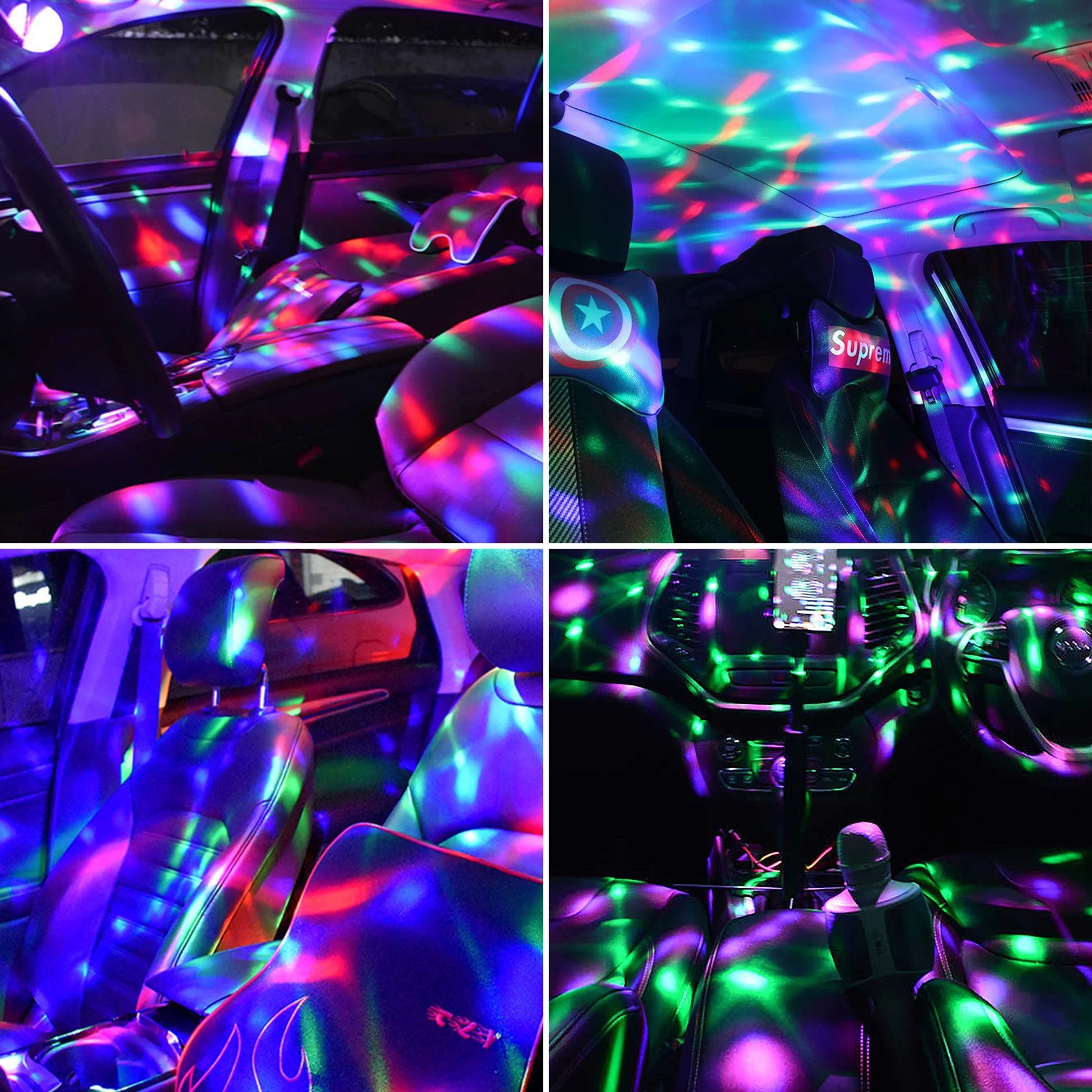 Disco Ball Party Strobe RGB Lights Sound Activated Karaoke Disco Lights with Remote Control for Party Club Bar Karaoke Holiday Dance Christmas Birthday Home Decoration