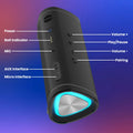 Ultimate Waterproof Bluetooth Speaker with Colorful Lights - IPX6, Bluetooth 5.3, TWS Pairing & Microphone