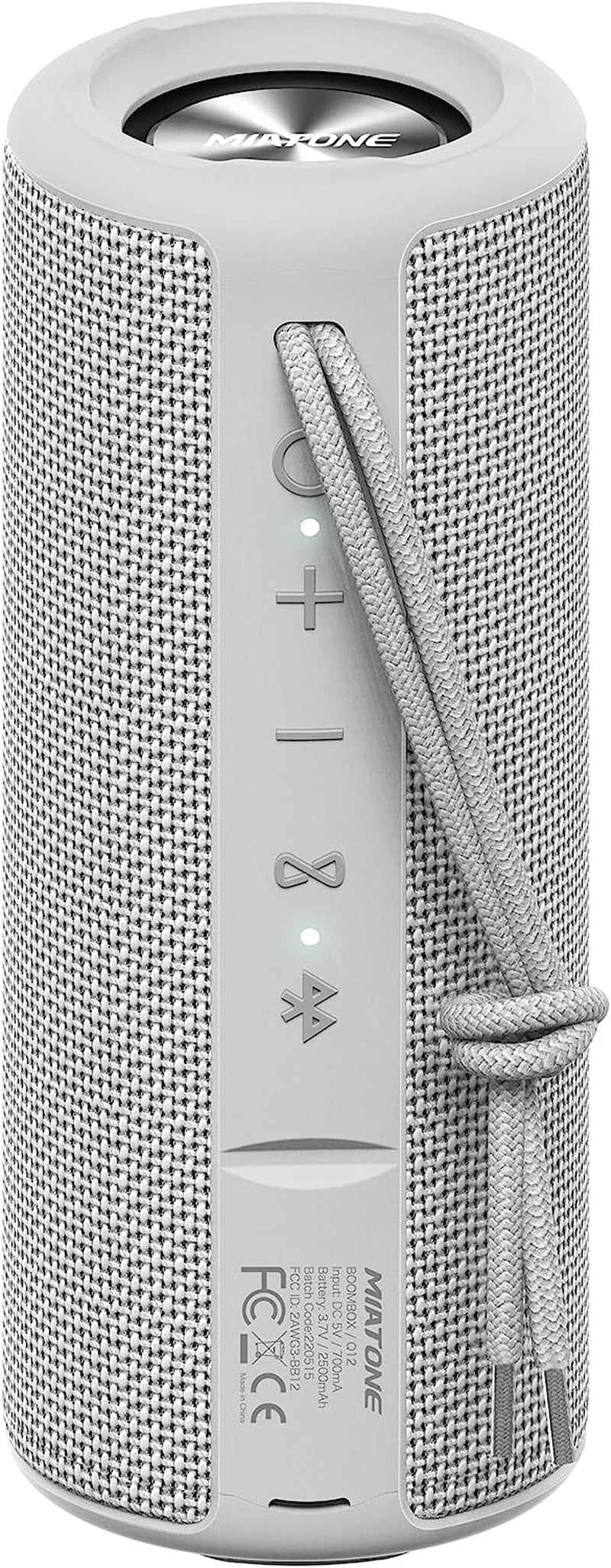 Ultimate Grey Waterproof Bluetooth Boombox Speaker - Perfect for Outdoor Adventures!