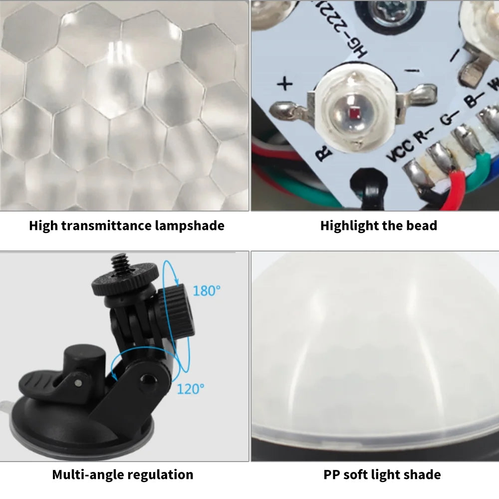 Disco Ball Party Strobe Lights Sound Activated Karaoke Disco Lights with Remote Control for Party Club Bar Karaoke Holiday Dance Birthday Ballroom Home Decoration