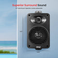 Bluetooth Indoor Outdoor Speakers Pair 200 Watt Dual Waterproof 3.5” 2-Way Full Range Speaker
