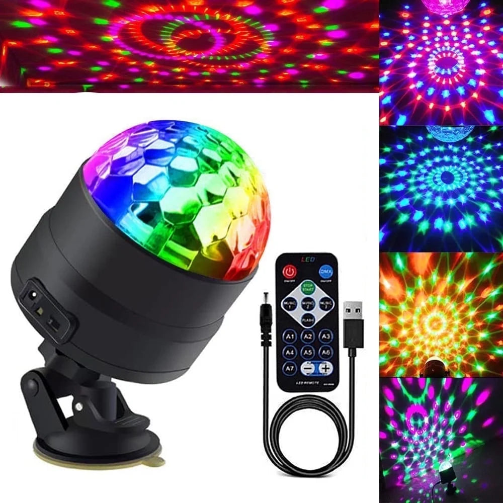 Disco Ball Party Strobe Lights Sound Activated Karaoke Disco Lights with Remote Control for Party Club Bar Karaoke Holiday Dance Birthday Ballroom Home Decoration