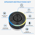 Ultimate Waterproof Bluetooth Shower Speaker with LED Lights, Dual Pairing, and FM Radio - Perfect for Pool, Beach, and Parties!