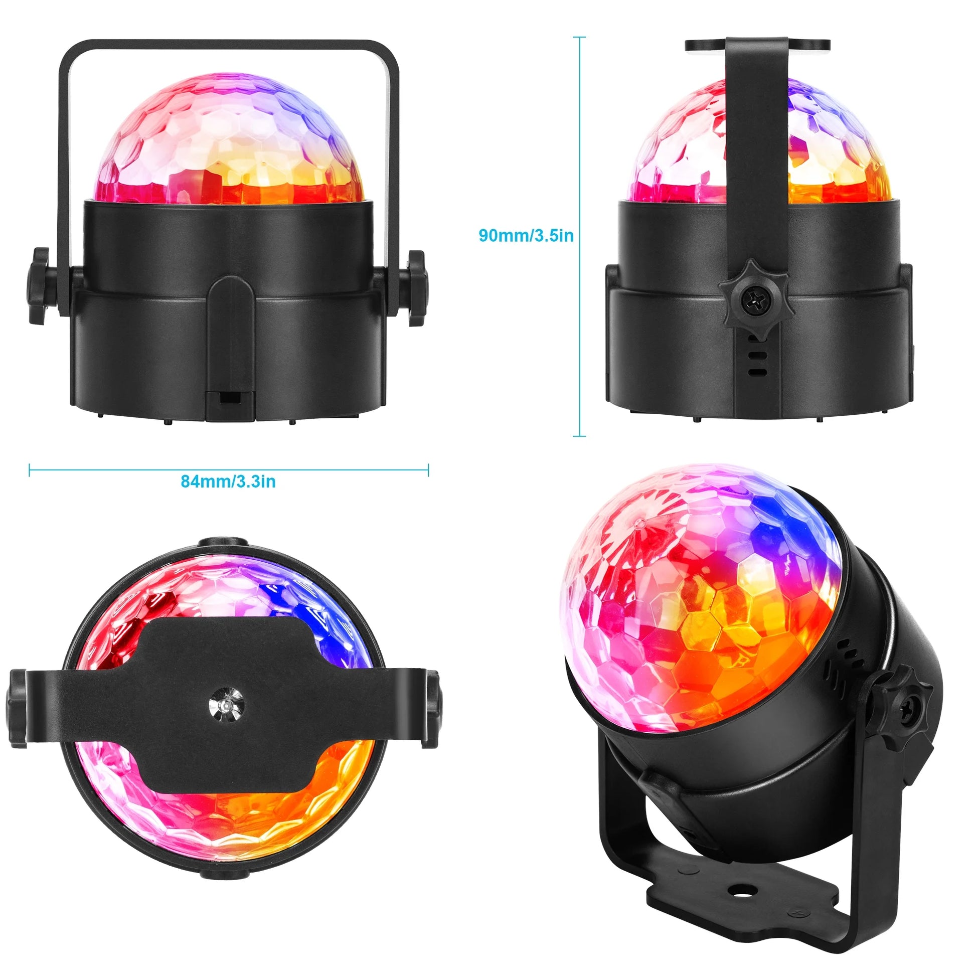 Disco Ball Party Strobe RGB Lights Sound Activated Karaoke Disco Lights with Remote Control for Party Club Bar Karaoke Holiday Dance Christmas Birthday Home Decoration