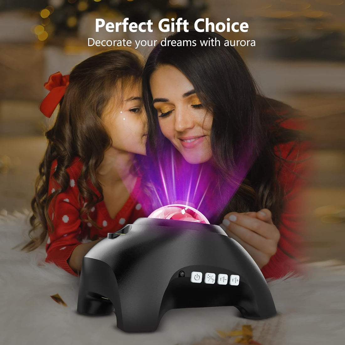 Northern Lights Projector, Aurora Light Projector Built in White Noise Bluetooth Music Speaker, Northern Lights Aurora Projector for Baby Kids Adults Bedroom, Party, Home Theater, Room Decor