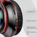 Sleek Red Foldable Over-Ear Bluetooth Headphones with Mic - Wireless Freedom!