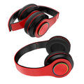 Sleek Red Foldable Over-Ear Bluetooth Headphones with Mic - Wireless Freedom!