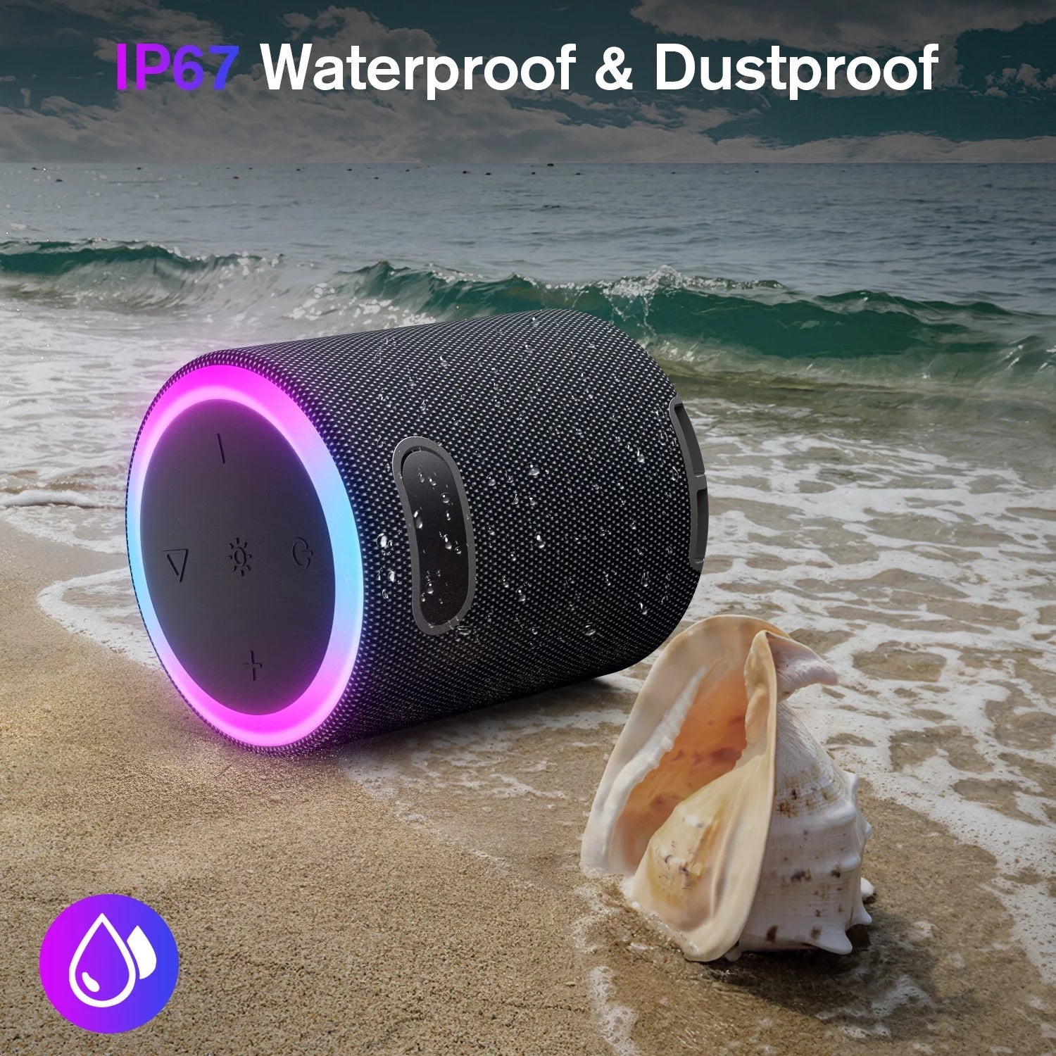 Ultimate Portable LED Bluetooth Speaker - Waterproof, 24H Playtime, Rich Bass, Perfect for Parties & Outdoor Adventures!