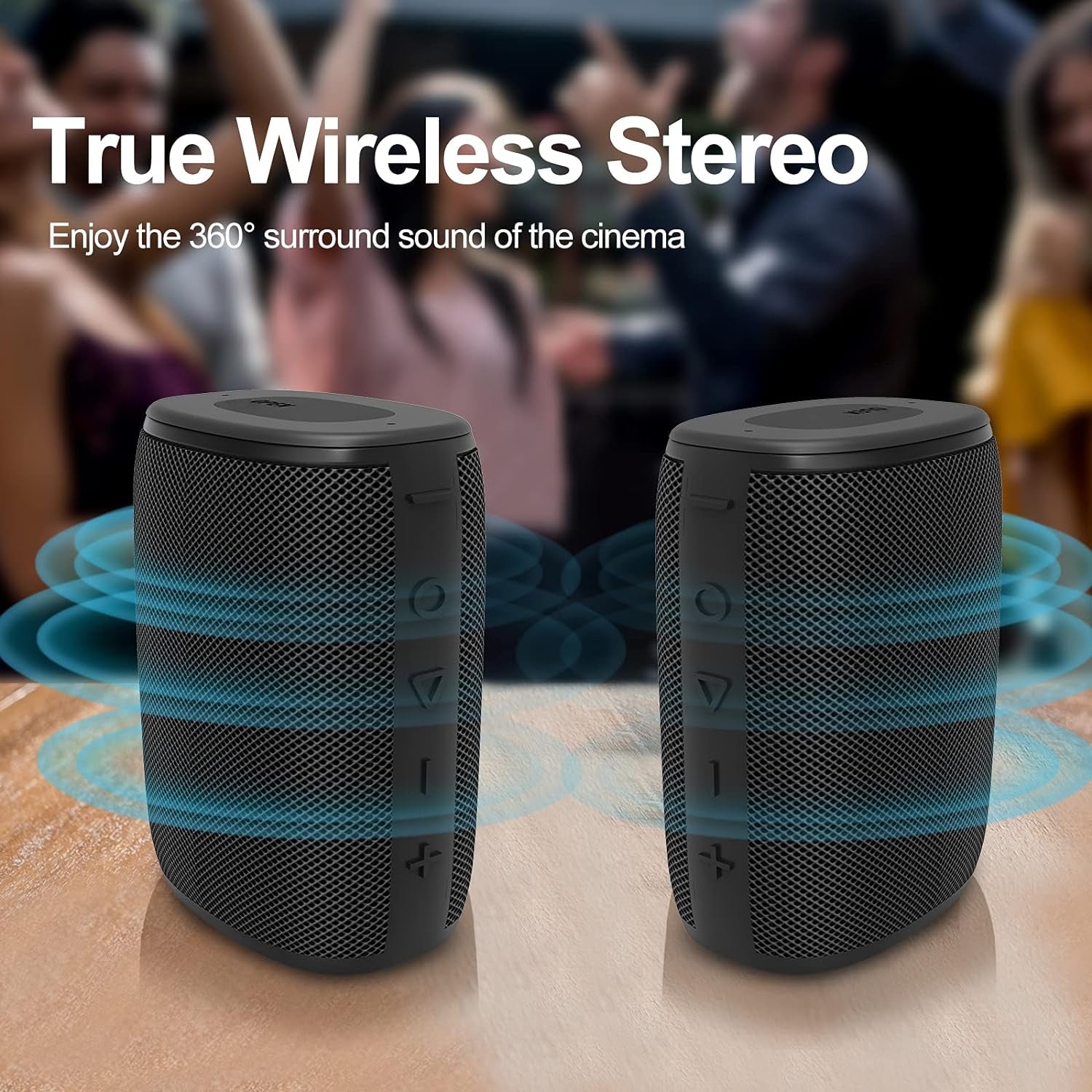 Ultimate IPX7 Waterproof Bluetooth Speaker - H3 Portable Wireless with Rich Bass, 15H Playtime, USB-C Charging & TWS Pairing for Home, Outdoors & Travel