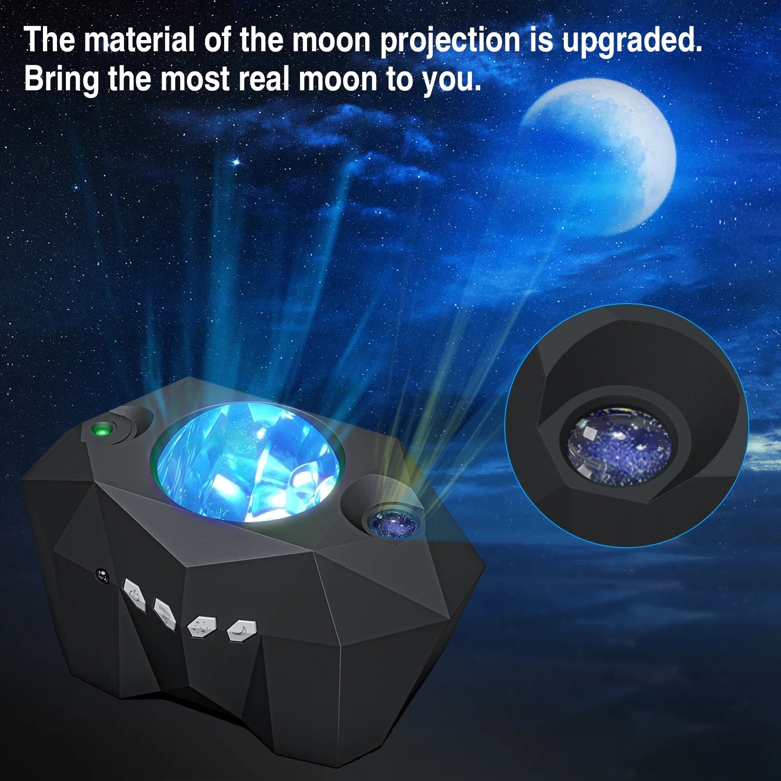 Star Projector, 3 in 1 LED Galaxy Moon Projector 55 Lighting Effects Night Light Aurora Projector Star Light W/ Bluetooth Music Speaker & Remote Control & Timer for Kids Baby Bedroom Party Home Decor