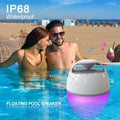 Ultimate Floating Pool Speaker with LED Lights - IP68 Waterproof Bluetooth Speaker for Parties, Louder Sound & Rich Bass, 82 Ft Wireless Range