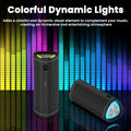 Ultimate Waterproof Bluetooth Speaker with Colorful Lights - IPX6, Bluetooth 5.3, TWS Pairing & Microphone