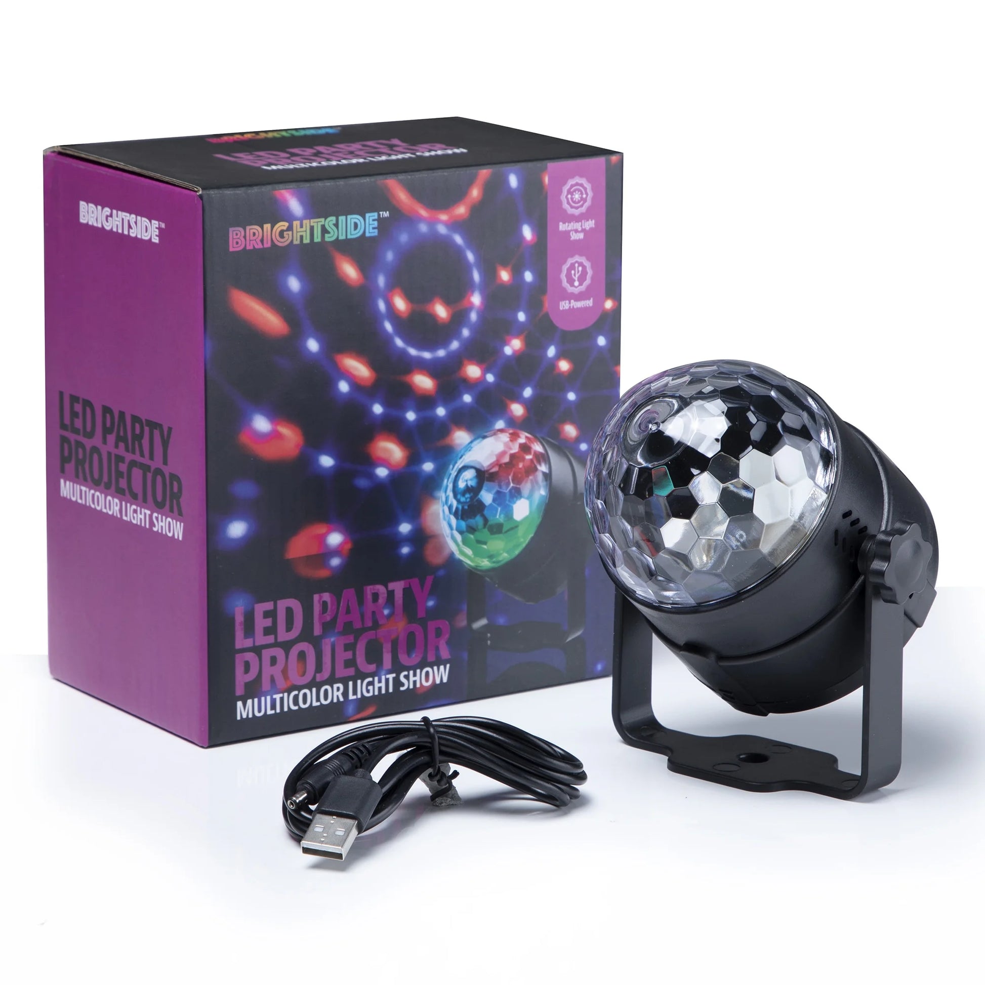 Multicolor LED Disco Party Projector, Rotating Light Show, Usb-Powered