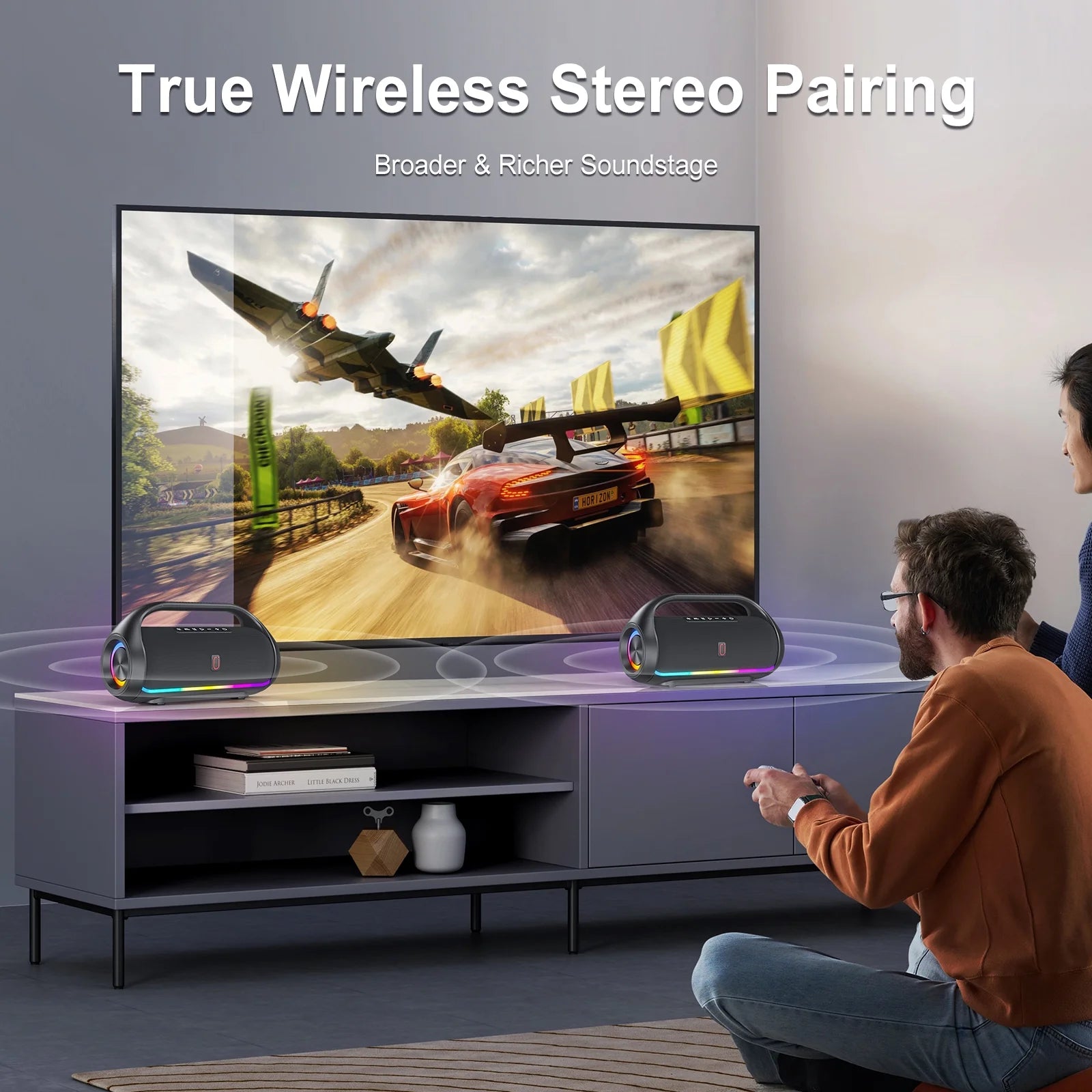 Ultimate Waterproof Karaoke Machine - Portable Bluetooth Speaker with 2 Wireless Microphones, RGB Lights & Multi-Connection for Outdoor Parties!