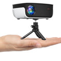 Bluetooth LCD Mini Projector,Support 1080P FHD, with Remote, AV Cable & More, White, 1 Count