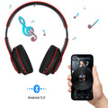 Sleek Red Foldable Over-Ear Bluetooth Headphones with Mic - Wireless Freedom!