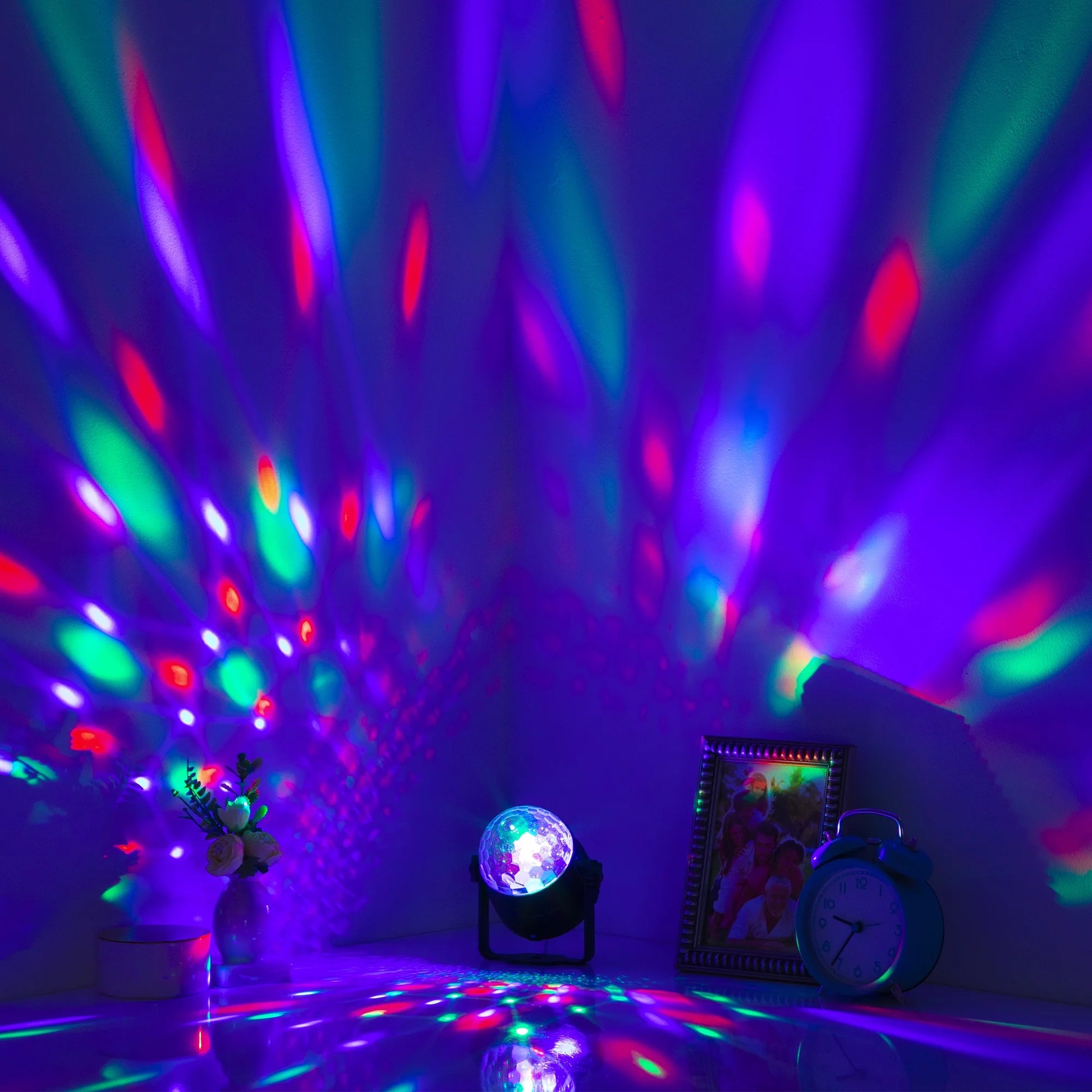 Multicolor LED Disco Party Projector, Rotating Light Show, Usb-Powered