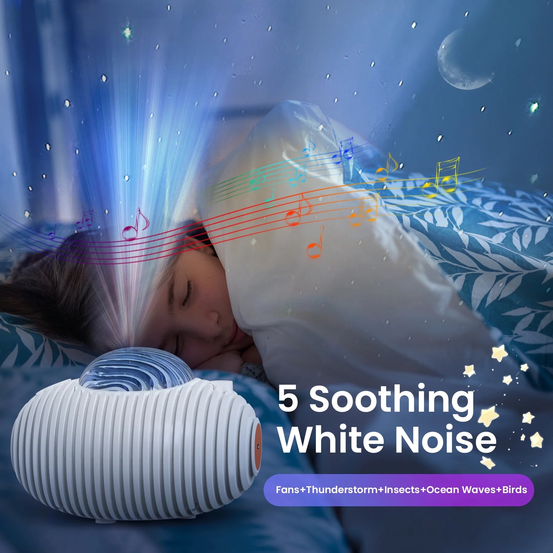4-In-1 Star Projector, Galaxy Projector with 2 Modes & 5 White Noise, Timer and Remote, Room Decor for Kids & Adults, Romantic Gift for Valentine'S Day