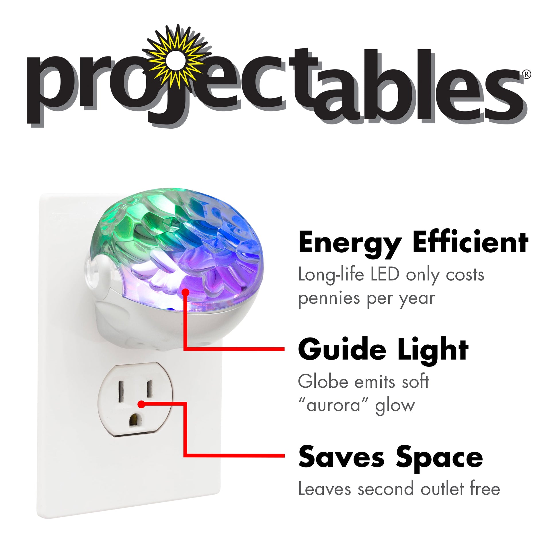 Motion  Northern Lights LED Night Light, Plug-In, Aurora Borealis, Galaxy, 30404, 7.16 In, 5.42 In