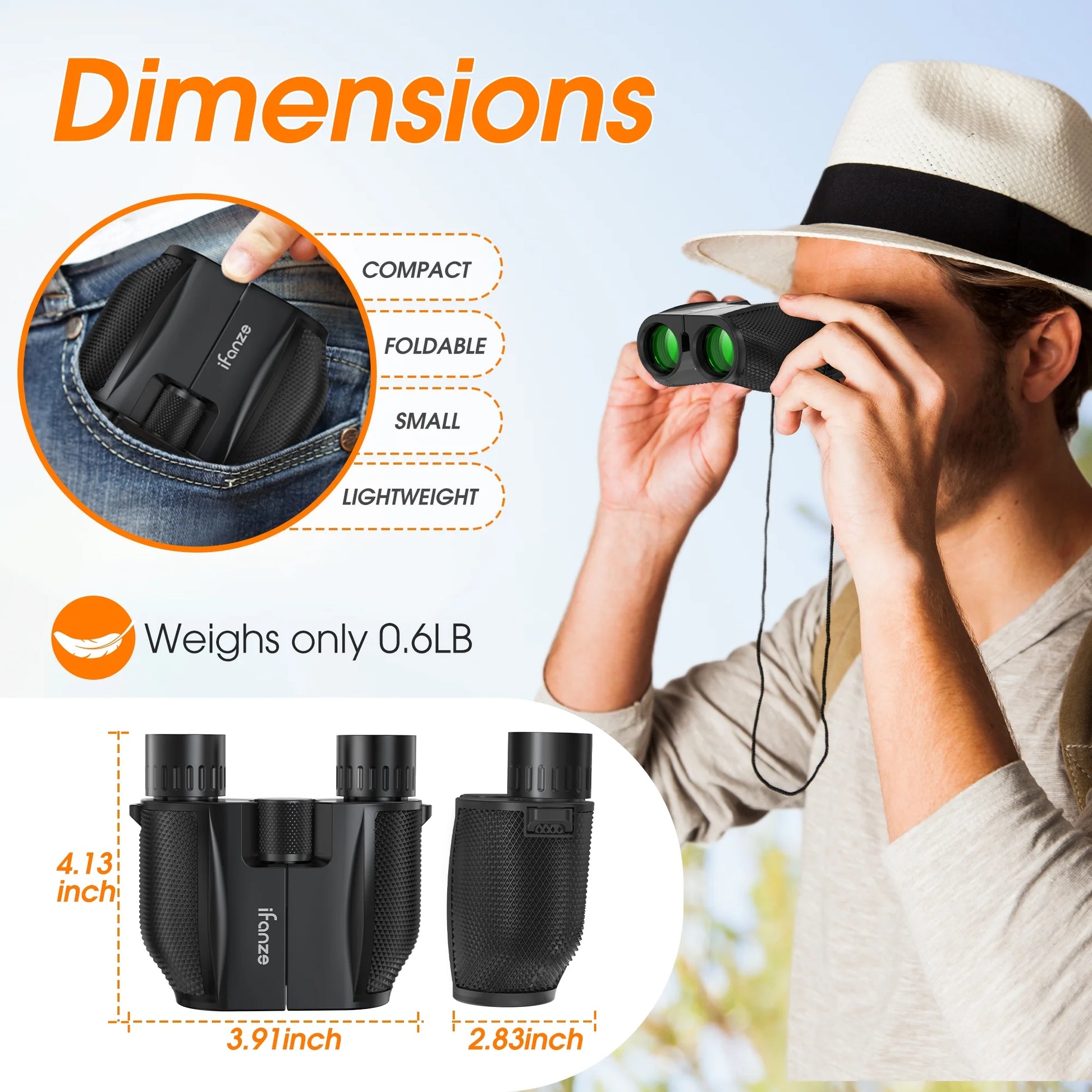 Versatile 10X25 Compact Binoculars for Adults & Kids - Perfect for Bird Watching, Travel, Hunting, Wildlife, Sports, and Concerts!