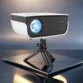 Bluetooth LCD Mini Projector,Support 1080P FHD, with Remote, AV Cable & More, White, 1 Count