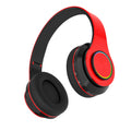 Sleek Red Foldable Over-Ear Bluetooth Headphones with Mic - Wireless Freedom!