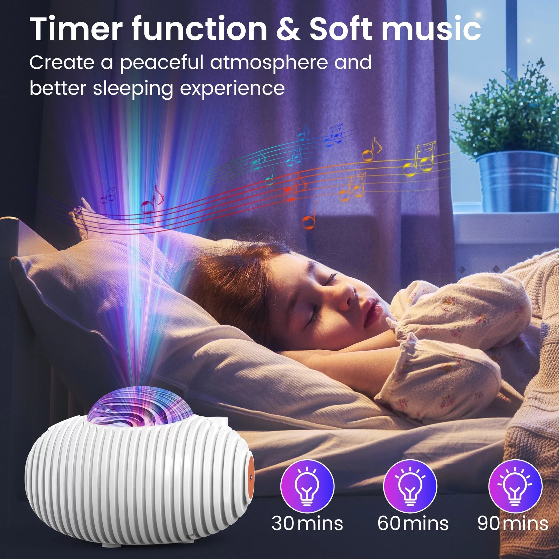 4-In-1 Star Projector, Galaxy Projector with 2 Modes & 5 White Noise, Timer and Remote, Room Decor for Kids & Adults, Romantic Gift for Valentine'S Day