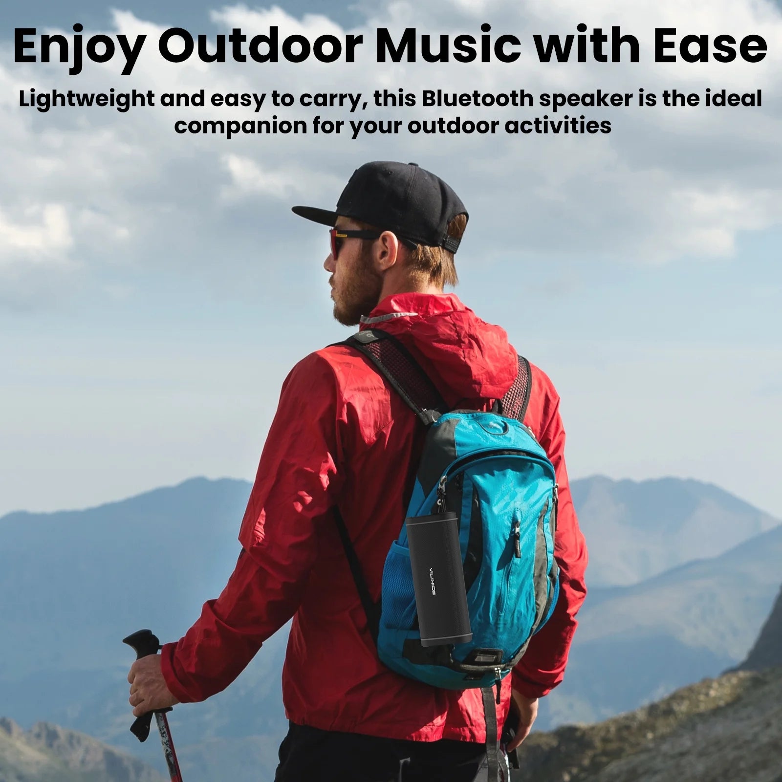 Ultimate Waterproof Bluetooth Speaker with Colorful Lights - IPX6, Bluetooth 5.3, TWS Pairing & Microphone