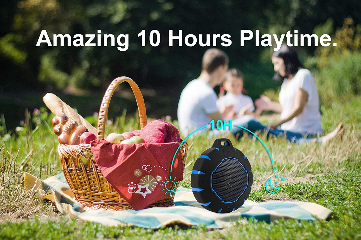 Ultimate Waterproof Bluetooth Speaker for Bikes - Portable, Loud Sound, 10H Playtime, IPX7 for Outdoor Adventures!
