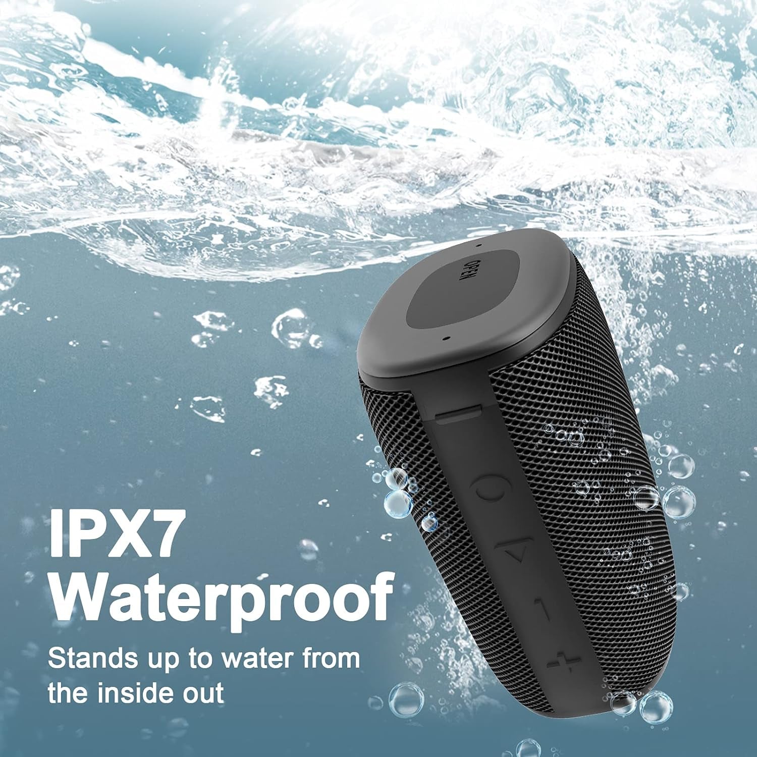 Ultimate IPX7 Waterproof Bluetooth Speaker - H3 Portable Wireless with Rich Bass, 15H Playtime, USB-C Charging & TWS Pairing for Home, Outdoors & Travel