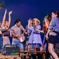 Ultimate Waterproof Karaoke Machine - Portable Bluetooth Speaker with 2 Wireless Microphones, RGB Lights & Multi-Connection for Outdoor Parties!