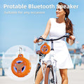 Vibrant Orange Bluetooth Shower Speaker - IPX7 Waterproof, Portable Mini Speaker with RGB Light, Perfect for Pool, Beach & Kayak - Ideal Gift for All!