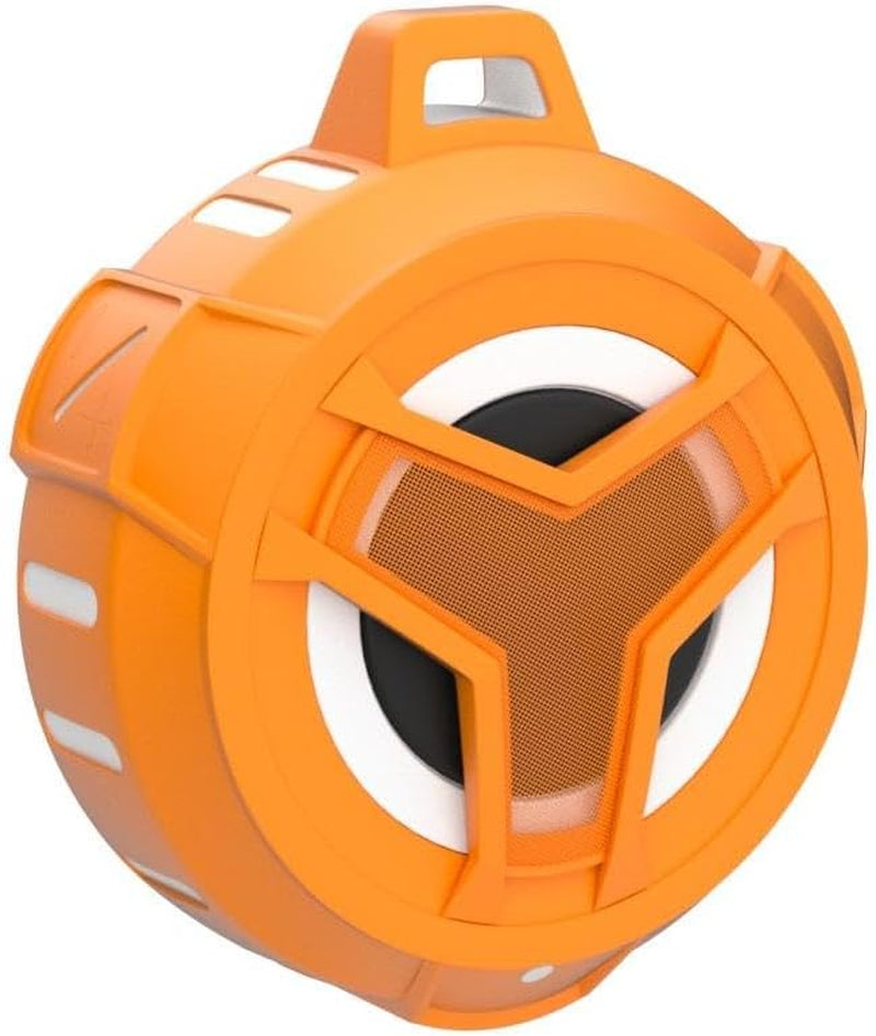 Vibrant Orange Bluetooth Shower Speaker - IPX7 Waterproof, Portable Mini Speaker with RGB Light, Perfect for Pool, Beach & Kayak - Ideal Gift for All!