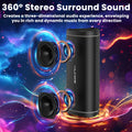 Ultimate Waterproof Bluetooth Speaker with Colorful Lights - IPX6, Bluetooth 5.3, TWS Pairing & Microphone