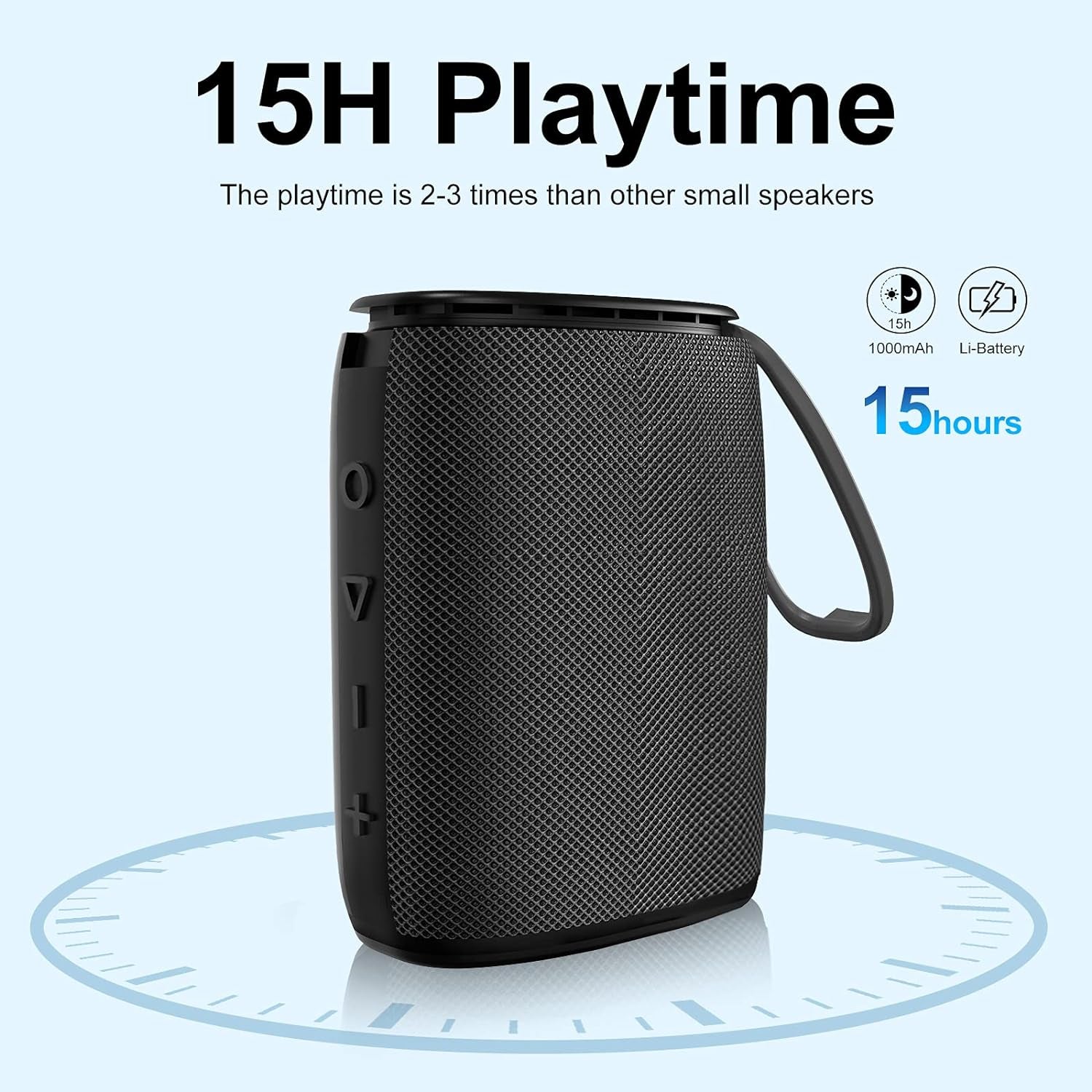Ultimate IPX7 Waterproof Bluetooth Speaker - H3 Portable Wireless with Rich Bass, 15H Playtime, USB-C Charging & TWS Pairing for Home, Outdoors & Travel