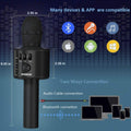Ultimate Wireless Bluetooth Karaoke Microphone - 3-in-1 Portable Handheld Speaker for Home Parties & Birthdays - Compatible with All Smartphones (Black)